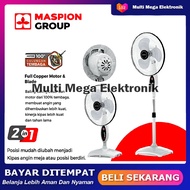 MASPION 2 IN 1 STAND FAN + DESK FAN / KIPAS ANGIN EX 167 S / EX167 S / EX-167 S (16 INCH) GARANSI RE