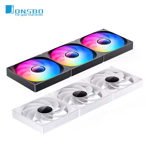 JONSBO ZW-140 ARGB Case Fan 14CM Wireless Splicing Combined Fan PWM 3 IN 1 Forward /Reverse Cooling 