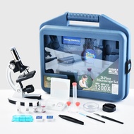 Science Microscope High Definition Students Microscope Biology Experiment Kit  1200X Microscope Kit 