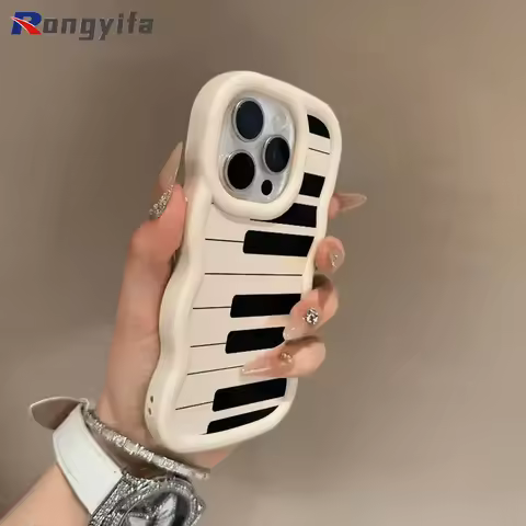 Cute Piano Keys Macaron Solid Phone Case For Infinix Hot 60 60i 50 50i 40 40i Pro Plus 30i 20i 12i 1