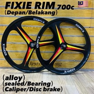 Ready Stock Rim Fixie 700c/Sport rim fixie/Fixie rim tiga batang/Sport rim 700c/Fixed rim tiga batan