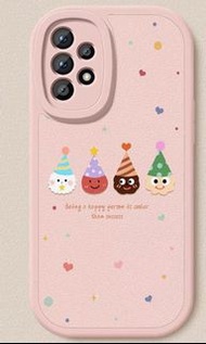 Samsung 三星A54小羊皮手機殻粉色