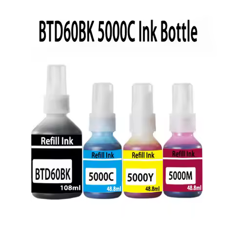 For Brother BTD60BK BTD60 BT5000 Dye Ink Refill Ink Kit For Brother DCP-T300 T310/DCP-T500W/DCP-T700