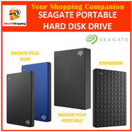 Seagate BackUp Plus Portable Expansion Hard Disk Drive 1TB 2TB 4TB 5TB HDD External Hard Drive 1 Year Seller Warranty