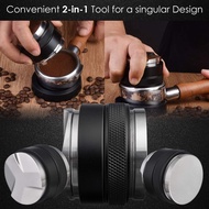 Coffee Distributor & Tamper 53mm Dual Head 2 in 1 Coffee Leveler Tool Espresso Distribution Tool and