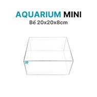 Semi-terrain tank, small terrarium 20x20x8cm