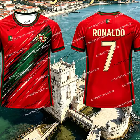 2026 New Arrival Portuguese Traditional Style Football Jersey T-Shirt Ronaldo No7 Football Quick-Dry