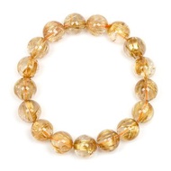 【正佳珠寶】金鈦晶 頂級淨透厚絲 11.8-12.3mm 金鈦晶手珠