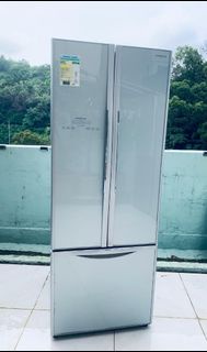 雪櫃 HITACHI 日立 R-WB480P2H (銀色玻璃色)  178CM高 JIS容量:405公升 多門式雪櫃 對門 二手電器 #清倉大減價 最新款 貨到付款 精選貨品 香港二手 洗衣機 二手雪