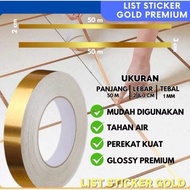 List Sticker Gold 2cm/List Gold Strip/2cmx50m/List Gold/List Gold Wall Sticker List Gold Wall Strip 
