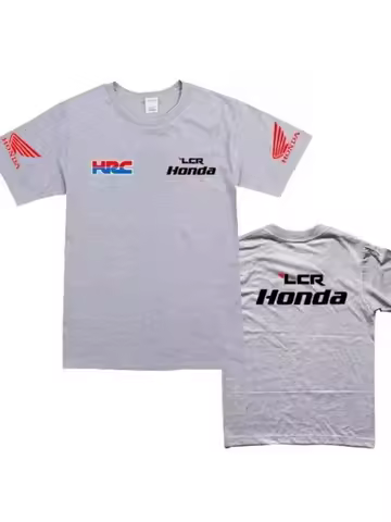 Honda Trendy Hot Items Y2K Retro LCR HRC MotoGP T-shirt with Red Wing Logo Print Streetwear Motorcyc