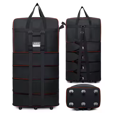 Folding travel bag suitcase spinner wheel abroad 158 air consignment large capacity telescopic duffl