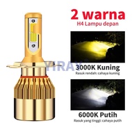 【Ready Stock】2PCS C6 H4 LED Headlamp 2 color car LED Headlight HB2 9003 HB2 Hi/Low Beam Low Beam 300