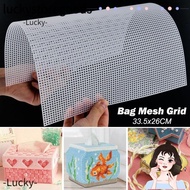 LUCKYSTOREGOODS Bag Mesh Grid, White Black Plastic Mesh Canvas, Handbag Accessories 33.5x26CM 7CT Ba