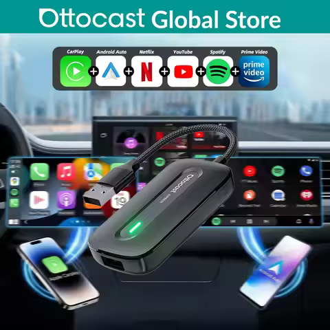 Ottocast Play2Video Express AI Box Carplay Adapter Android Auto WiFi6 Media Player YouTube Netflix W
