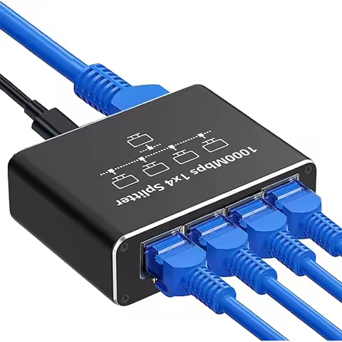 Gigabit Ethernet Switch Rj45 Splitter LAN Gigabit Extension Adapter 1000Mbps Network Connector For P