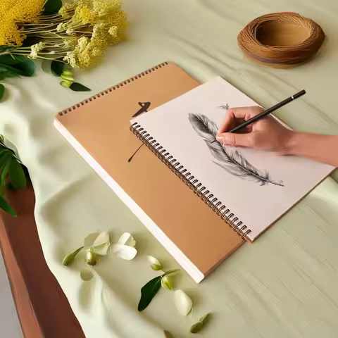 Thickened coil sketch book A4 special 8K sketch book for art students, special painting book 16 open