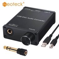 Neoteck USB DAC AUDIO ตัวแปลง USB การ์ดเสียงเสียง USB Coaxial S/PDIF Converter ดิจิตอลสัญญาณอะนาล็อกพร้อมเครื่องขยายเสียงหูฟังใช้งานร่วมกับ PS3 PS4 PS5