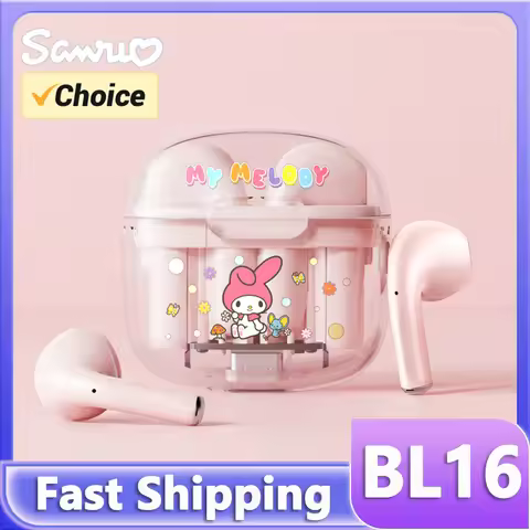 Choice Anime Sanrio BL16 Earbuds Kawaii My Melody Hello Kitty Kuromi Bluetooth 5.3 Wireless Earphone