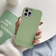 เคสโทรศัพท์ซิลิโคนนิ่มมีชื่อ DIY แบบกำหนดเองสำหรับ Iphone 15 14 13 12 11 Pro Max X XS 7 8 Plus ฝาปิด