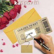 KANGNAI Golden Ticket Scratch- Card, Scratch Ticket Concert Ticket, with Envelope Party Favor Raffle