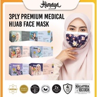HIMAYA HEADLOOP (HIJAB) MASK 3 Ply Premium Medical Face Mask by HIMAYA HEADLOOP 3PLY BLACK HEADLOOP 