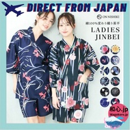 【ON NISHIKI】Women’s Jinbei Set – 100% Cotton (M-L / L / LL / 3L / 4L)【Direct from Japan】B09Z249QGG