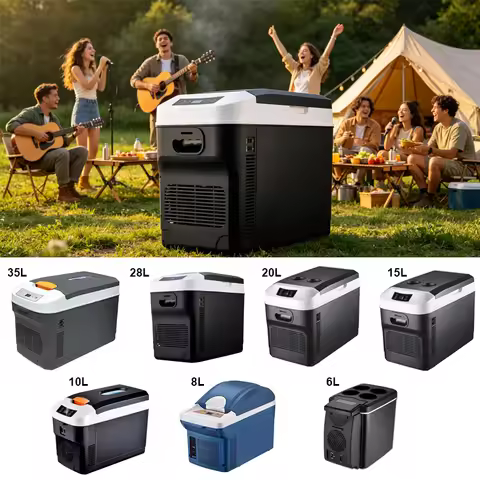 6L/8L/10L/15L/20L/28L/35L Car Mini Refrigerator Intelligent Outdoor Camping Refrigeration & Insulati