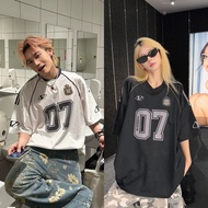 Summer outdoor sports football jersey unisex size 7 Ootd hip-hop retro jersey sports t-shirt Lelaki 