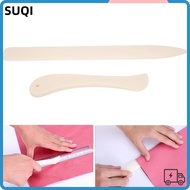LUCKY-SUQI 2pcs Leather Craft Tool, White ABS Plastic Bone Folder, Tracing Tools Burnishing Tool Man