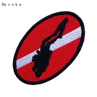[Devoko] Ellipse diver Flag Patch Patches Backpack Badge Scuba Diving Dive  Embroidered