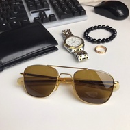 [ Real Photo ] Tea Eye Gold Covered Sunglasses - Original Zin 2hand - Can be worn day and night