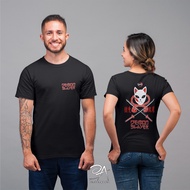 BA055 Demon Slayer Anime T-Shirt Front and Back Screen Printing Kitsune
