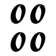 4 INCHES STICKER NUMBER - STYLE 3 (A4 SIZE) FOR BALLOON PLATE NUMBER BOBO BALLOON TRANSPARENT