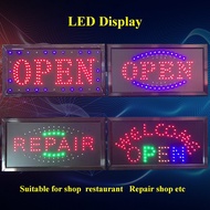 Papan tanda paparan LED Terbuka LED Open display signboard billboard