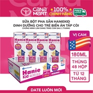Thùng sữa bột pha sẵn Nutricare Hanie Kid cho trẻ biếng ăn suy dinh dưỡng (180ml)