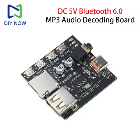 DC 5V Bluetooth 6.0 MP3 Audio Decoder Board Audio Receiver Module MP3 WAV WMA APE FLAC AAC Online Tu