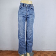 1K891 Lisa Jeans Wide-Leg Fashionable Long Second Hand [Size M Figure Waist 26] Details As Shown In 