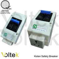 Koten Safety Breaker KSB / KSB-S 15A 20A 30A 40A electrical breaker with or without outlet