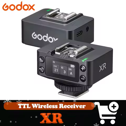 Godox XR TTL 2.4GHz Wireless Receiver 100m Wireless Range Compatible with Canon R7 Nikon D4 Sony A7R