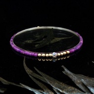 輕奢風 2.5mm 小魔方水晶 紫雲母 14KGF Swarovski 配珠手鍊