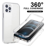Casing For iphone 13 12 11 Pro Max 13pro 13promax 12pro 12promax 11pro 11promax 13mini 12mini iphone13 iphone12 iphone11 360 Full Protection Phone Case Double Sided Transparent Soft Silicon TPU Shockproof Bumper Back Cover