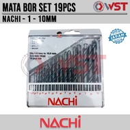 PROMO NACHI MATA BOR BESI 19PC HSS GARANSI RESMI 1mm - 10mm yg redy