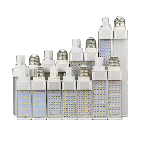 E27 G24 LED Corn Bulb LED Horizontal Plug Lamp AC85-265v 7W 9W 12W 15W 25W 3000K Natural White 4000K