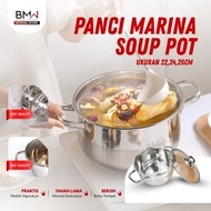 bmw 26CM Thick Stainless Steel Soup Pot Premium Thick Soup Pot Soup Pot Cooking Pot BATAM