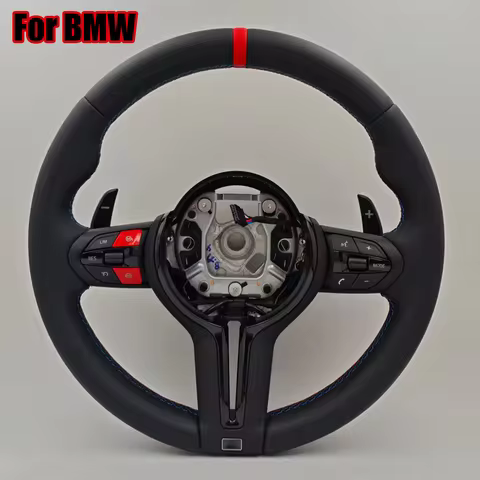 M Sport For BMW Red Blue M1 M2 Button Leather Steering Wheel F07 F10 F11 F12 F20 F21 F22 F25 F26 F30