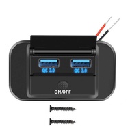 Bus Modified Car Charger Dual QC3.0 Fast Charge Mobile Phone Car Charger with Switch Control