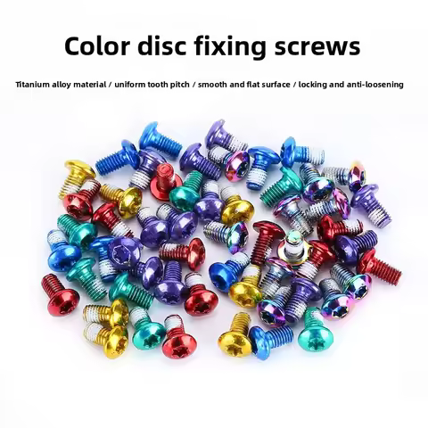 Mountain bike universal disc screw T25 plum blossom disc brake disc screw stainless steel color scre