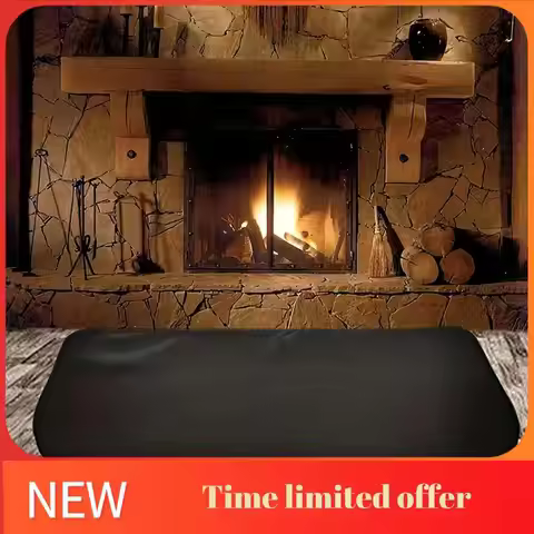 ABHU Semicircular Fireplace Fireproof Mat Fireplace Flame Retardant Mat Fireplace Insulation Blanket