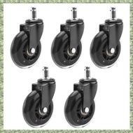 (C Z G L) Office Chair Wheels PU Chair Wheels Set of 5 Wheels for Office Chairs, 11 mm X 22 mm Pen, 